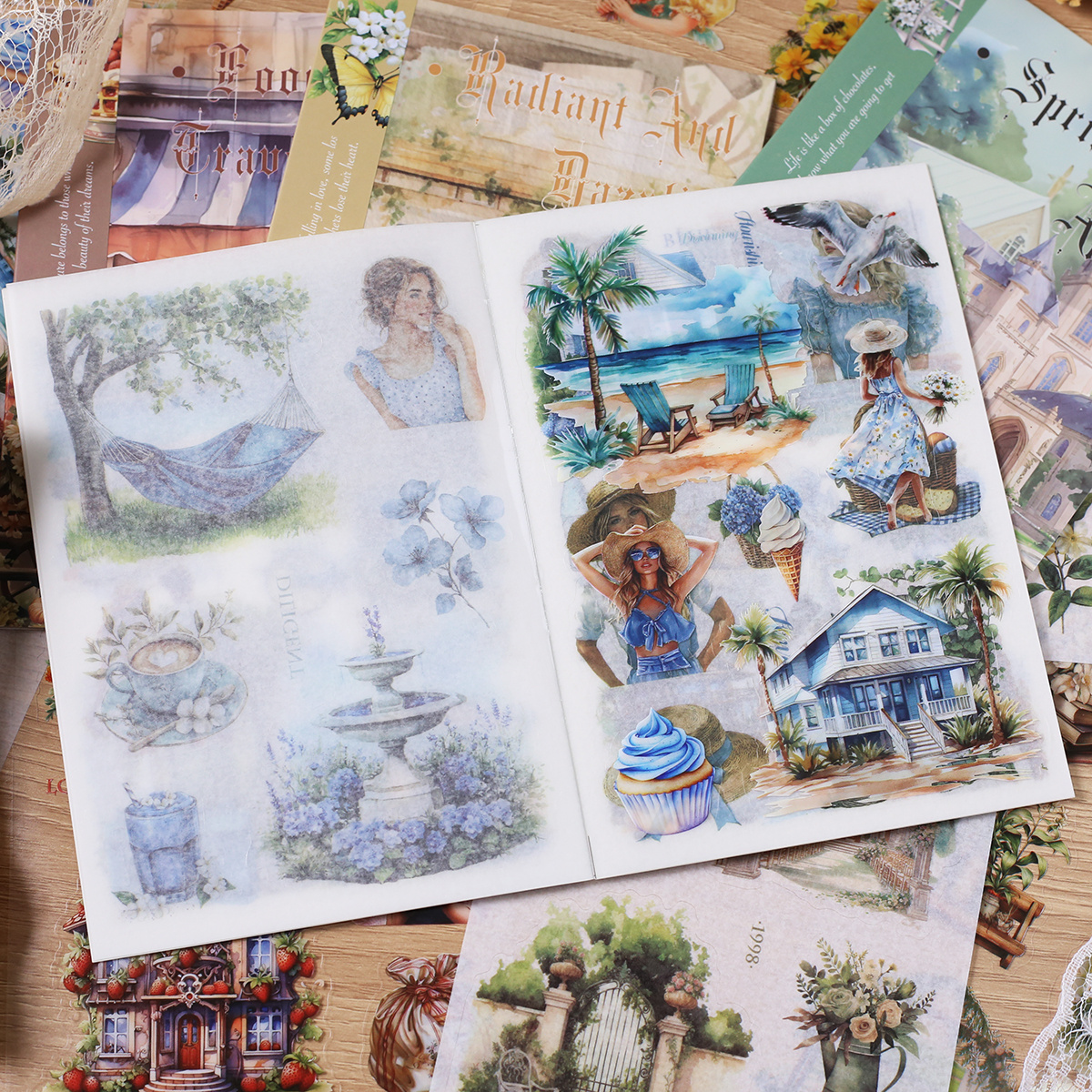 TEMU Set de 60 Adhesivos de Papel Washi PET para , Perfectos para Scrapbooking, Junk Journals y Decoraciones Festivas para Ocasiones como Navidad,