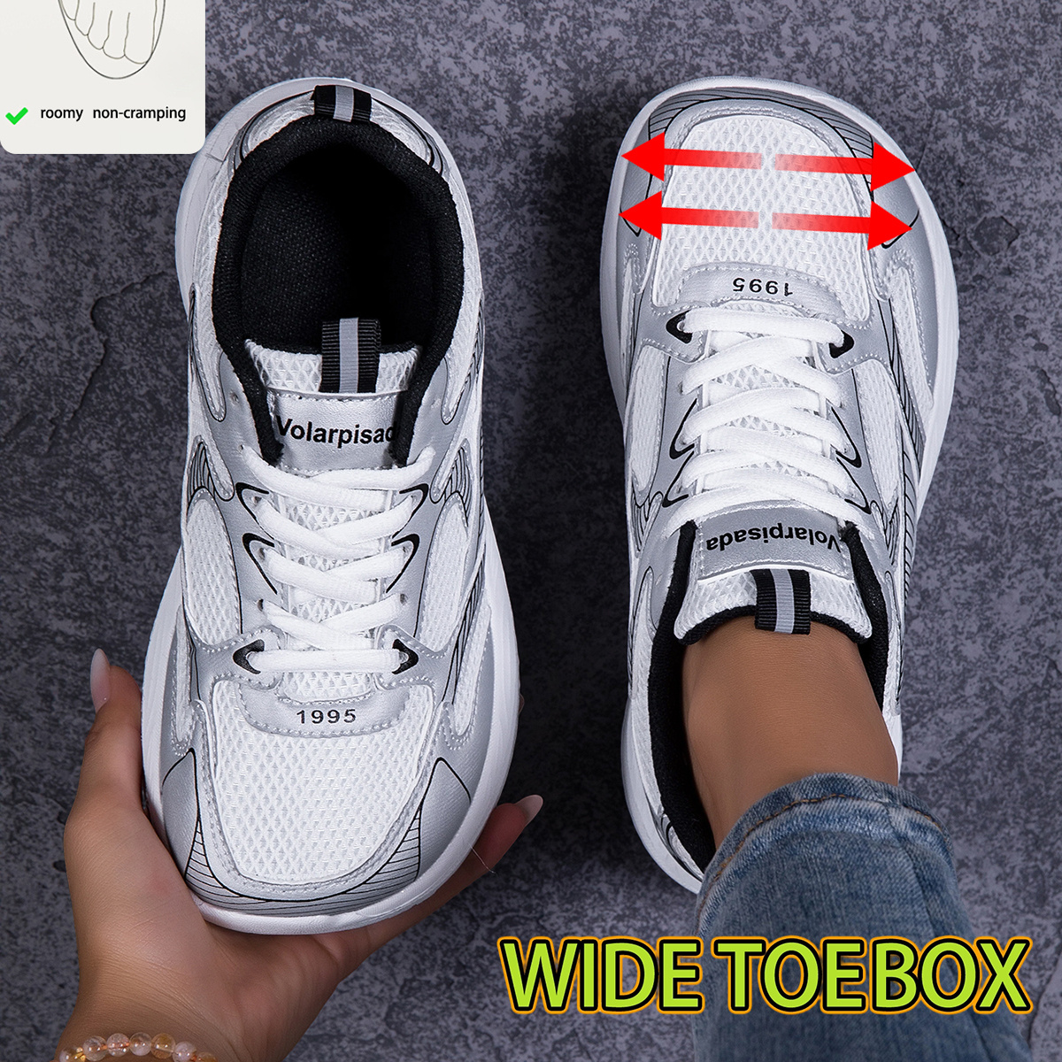wide last height increasing and   dad shoes for women wide footed and thick soled sports shoes invisible height increasing and leg shaping suitable for daily commuting student   school outdoor   exercise and fitness