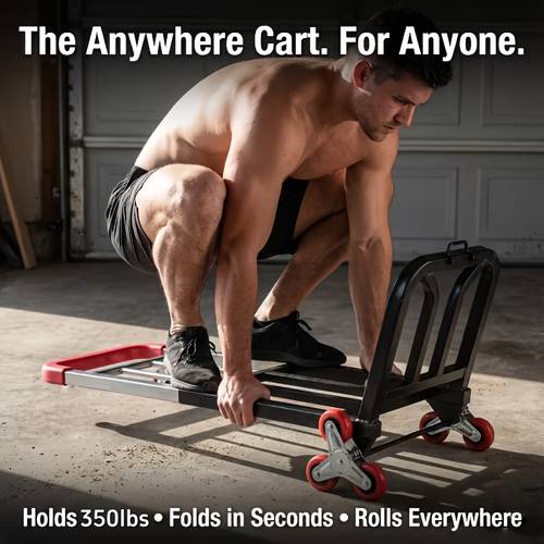 a heavy duty folding cart with adjustable buckles stair climbing wheels and portable lifting capabilities suitable for transportation and shopping featuring a foldable design