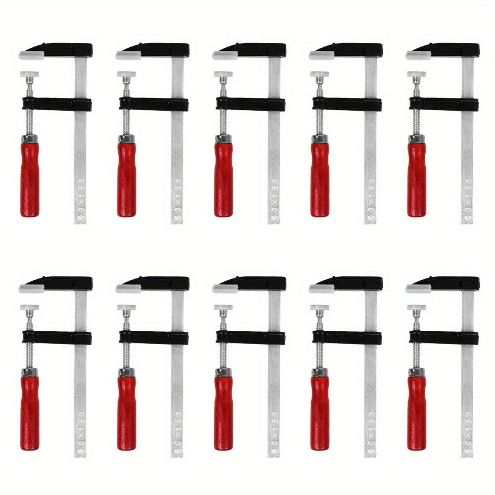 Image of 10pcs 150/300mm Screw Clamp Set Malleable Iron Collet Clamps