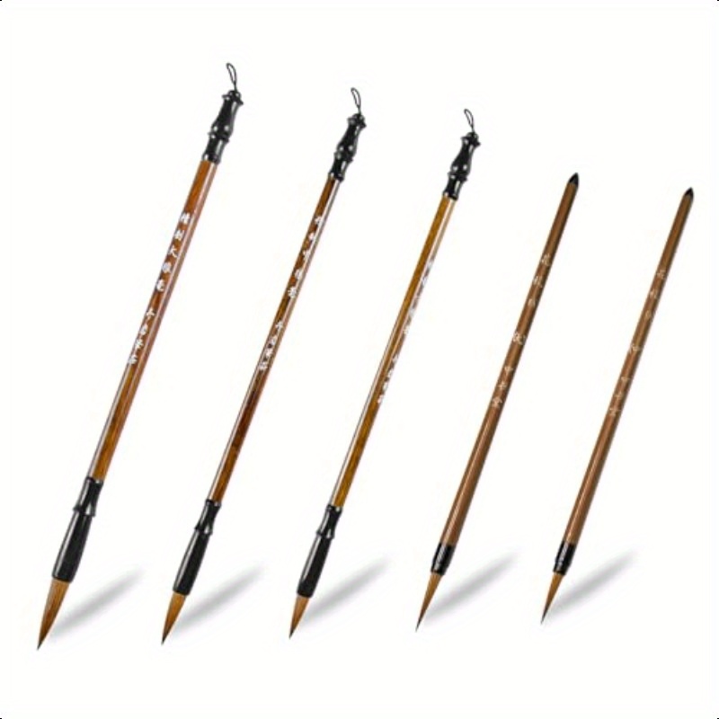 Chinese Calligraphy Brush Set, 3 Pcs Traditional Writing Watercolor Nylon Bru