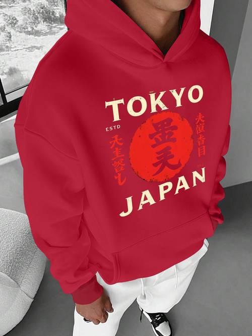mens tokyo japan graphic hoodie casual long sleeve pullover with front pocket gray tokyo with detail loose fit for fall winter casual wear hoodie relaxed fit hoodie non stretch fabric sweater hoodie