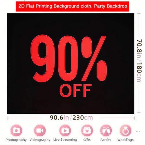 2d flat 2d flat 2d flat 2d flat 1pc 2d plane banner featuring a 90 discount promotion ideal for modern photography backgrounds setting retail events seasonal promotions and special deals