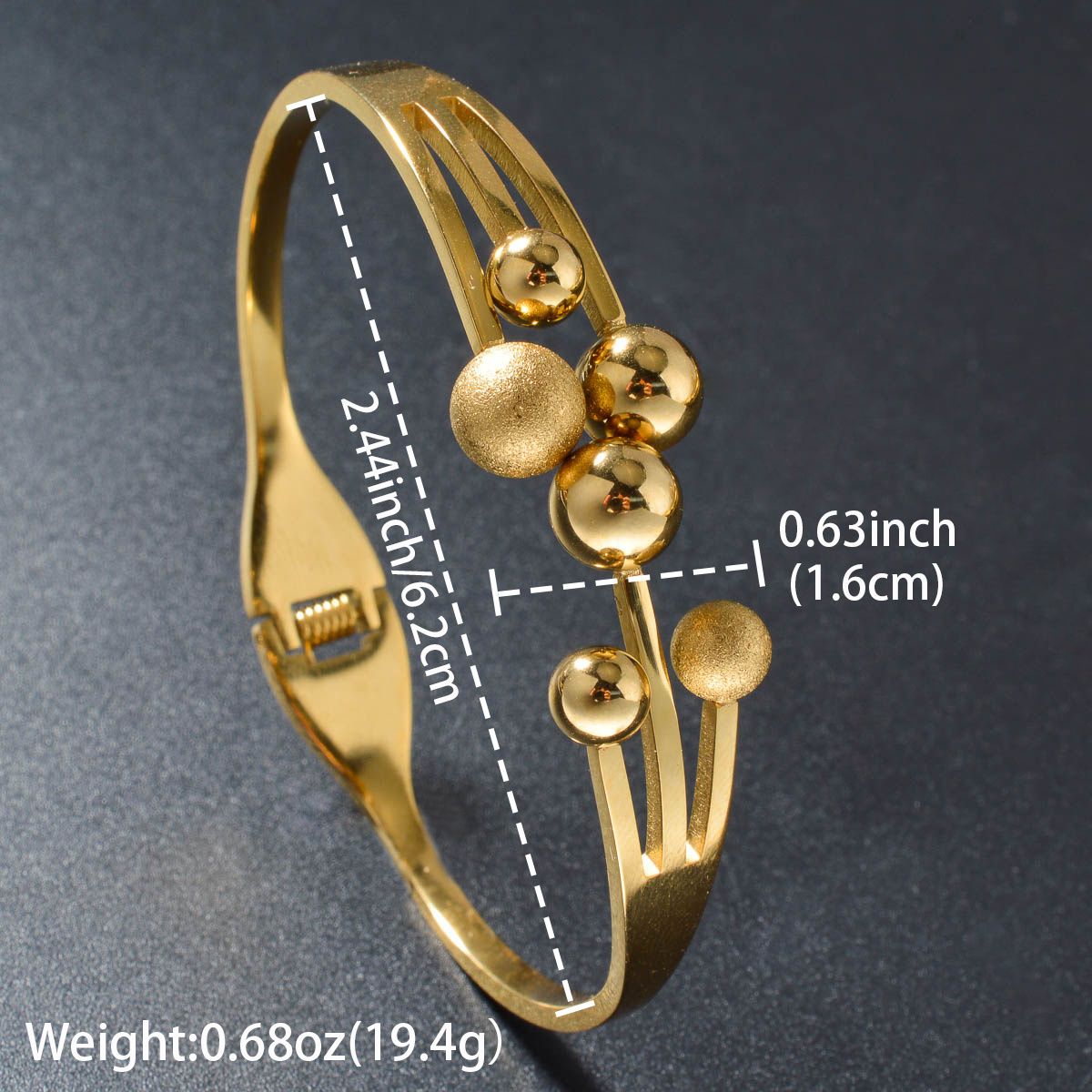 A Unique Design Stainless Steel Bracelet Featuring a Vintage Geometric Round Ball, Suitable for Everyday Wear for Both Men And Women