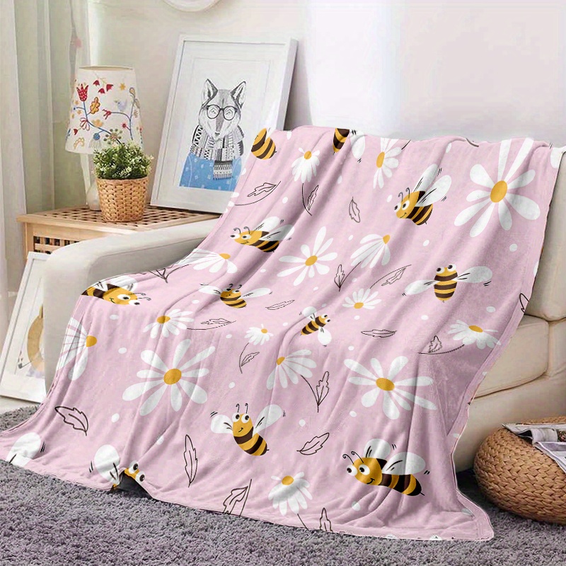 Daisy Fuzzy Blankets For Girls Pink Daisy Fleece Blanket Home