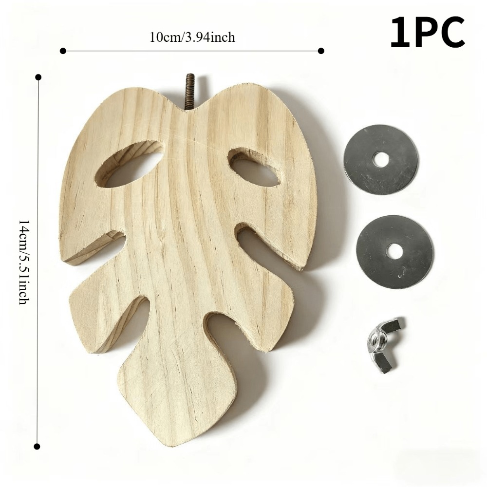Parrot, Hamster Platform, Wooden Leaf Stand Plate, Birdcage Step, Jumping Board Play Items.