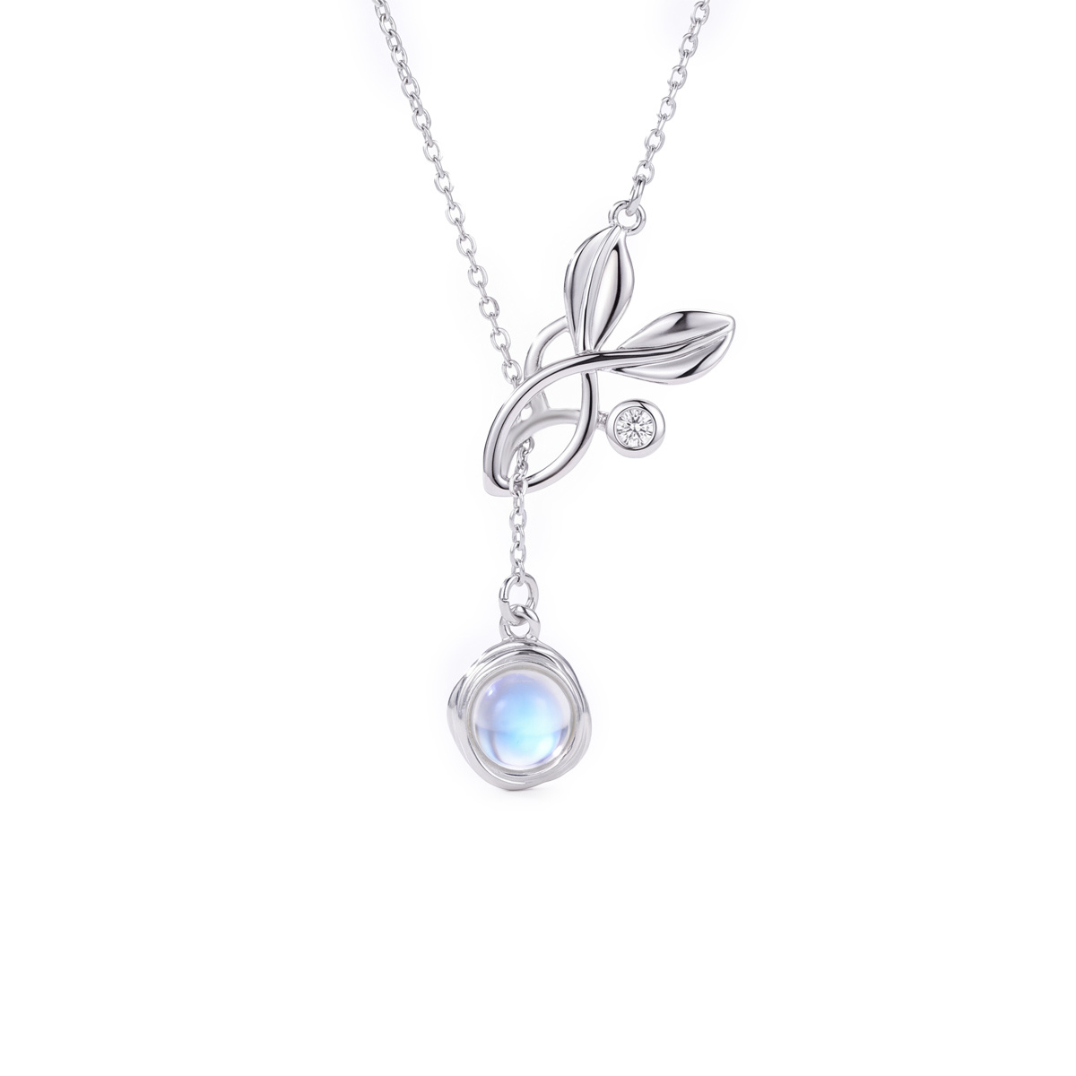Image of 1pc 925 Silver Lady's Fashionable Pendant Necklace- Small Fish-shaped Pendant With Inlay- On Special Occasions