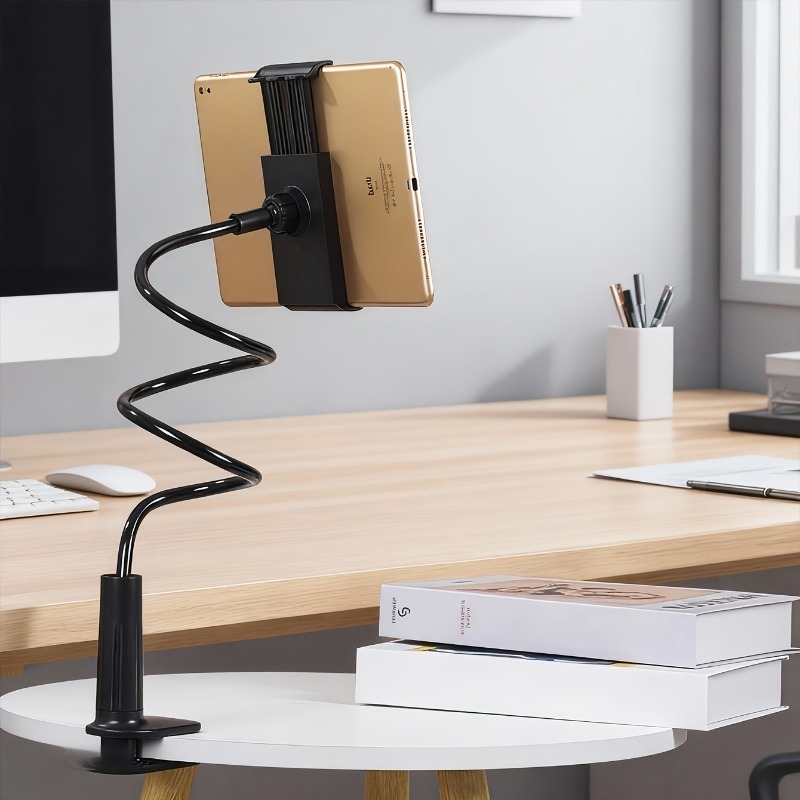 supporto universale per telefono con tubo flessibile    , supporto   per tablet, stabile -oscillazione con angolazione regolabile, a clip per uso su scrivania o comodino.   per  -watching, lavoro dufficio  . può     per  , ramadan,   o Dettagli dell'articolo 2