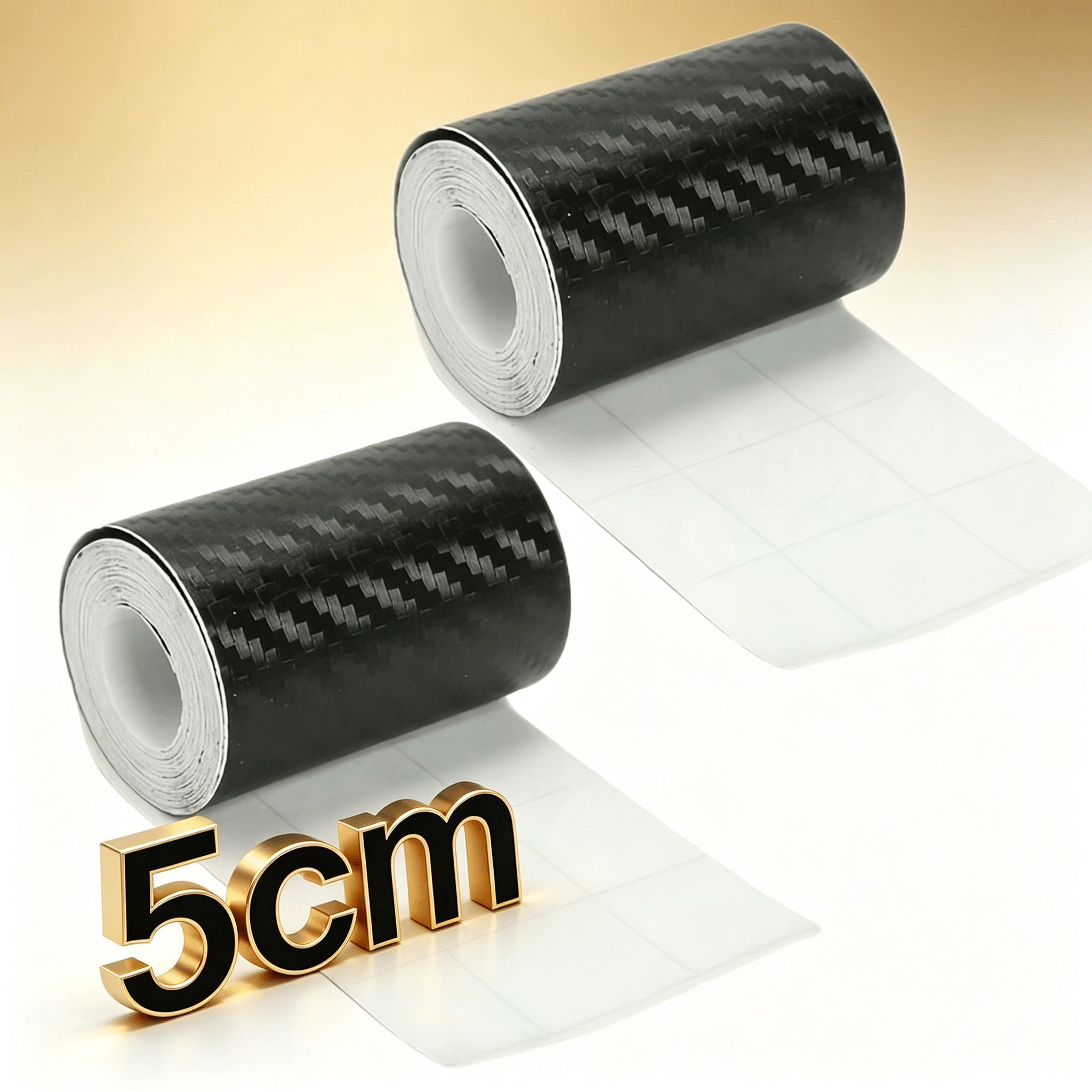 TEMU 2 Rolls 3d Carbon Tapes | Waterproof And Scratch-resistant Bumper And Sill Protectors, Black, Fashionable Car Additions, Interior, Durable Film,