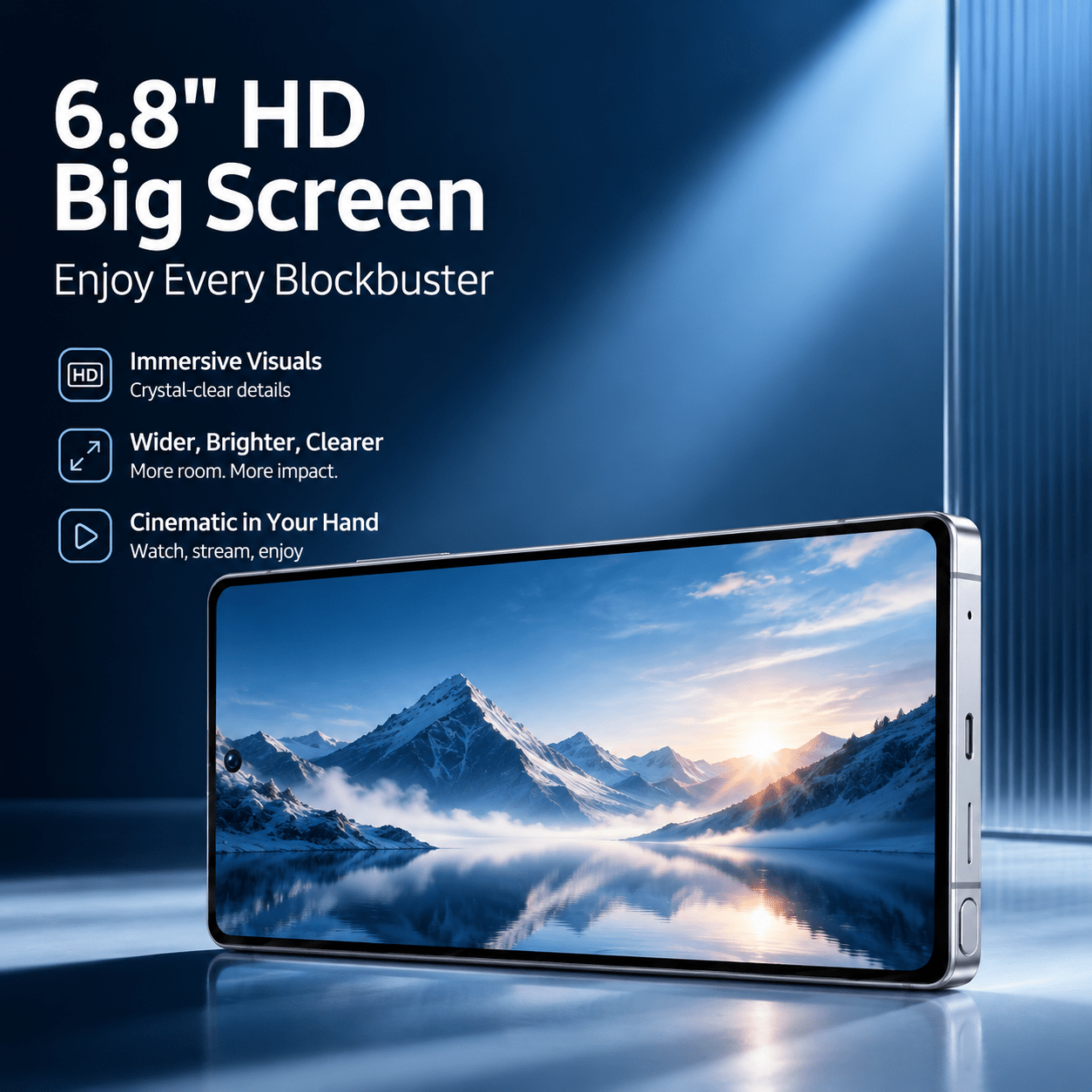   unlocked device sim free 6 8 inch hd large display 4 64gb expandable memory   face unlock full set present holiday Product details 1