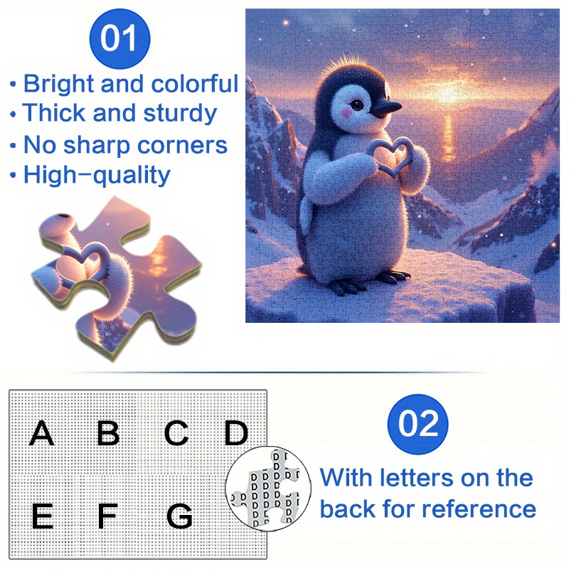 Penguin Love 1000pcs Paper Jigsaw Puzzle