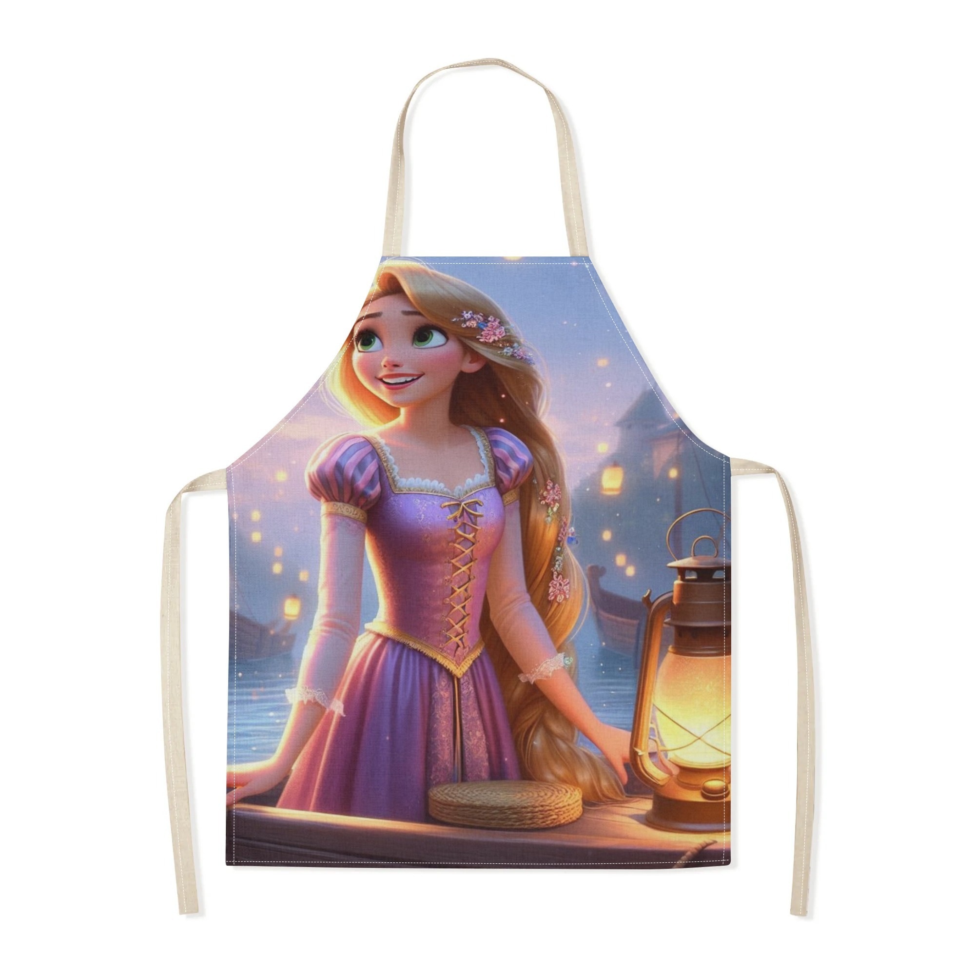 disney   a stylish waterproof apron featuring a cute cartoon design of princess  .   beautiful, fashionable, and simple, making  uitable for hotels, supermarkets, restaurants, fru hops, milk tea stalls, and   home use. details 6