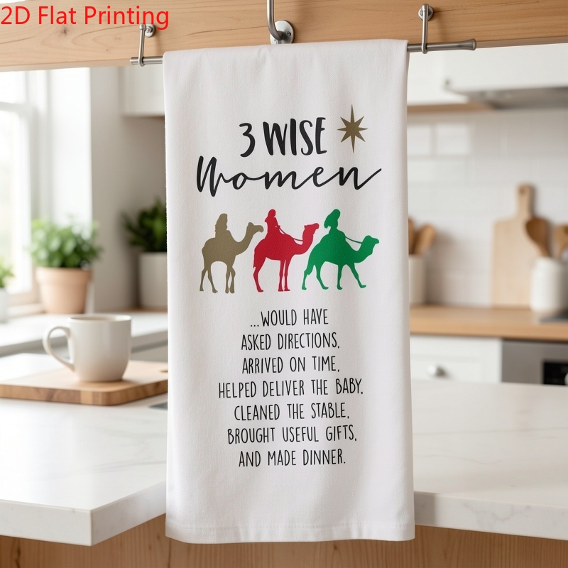 TEMU 1pc Cleaning Cloth Suitable Towel, 3 Pattern Modern Dish Cloth, Super Absorbent Hand Towel With Vibrant Colors, For Dishwashing, Bathing, Wiping