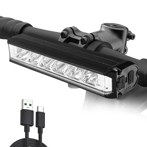 bright aluminum alloy bike light rechargeable via usb ideal for night mountain bikes compatible with different bicycle types