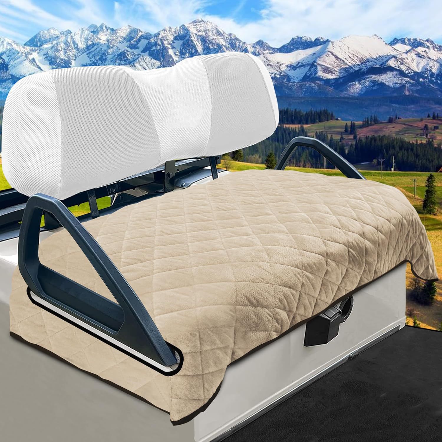 51 x 30 5 inches golf cart seat cover soft seat cushion for golf carts   vehicle seat pad cover golf cart seat towel blanket short plush surface soft and comfortable