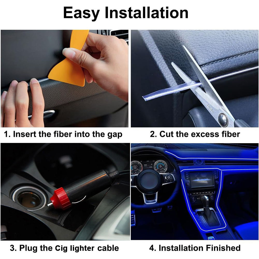 led lights that plug into cigarette lighter 197 el wire led strip lights 1pc 12v car plug
