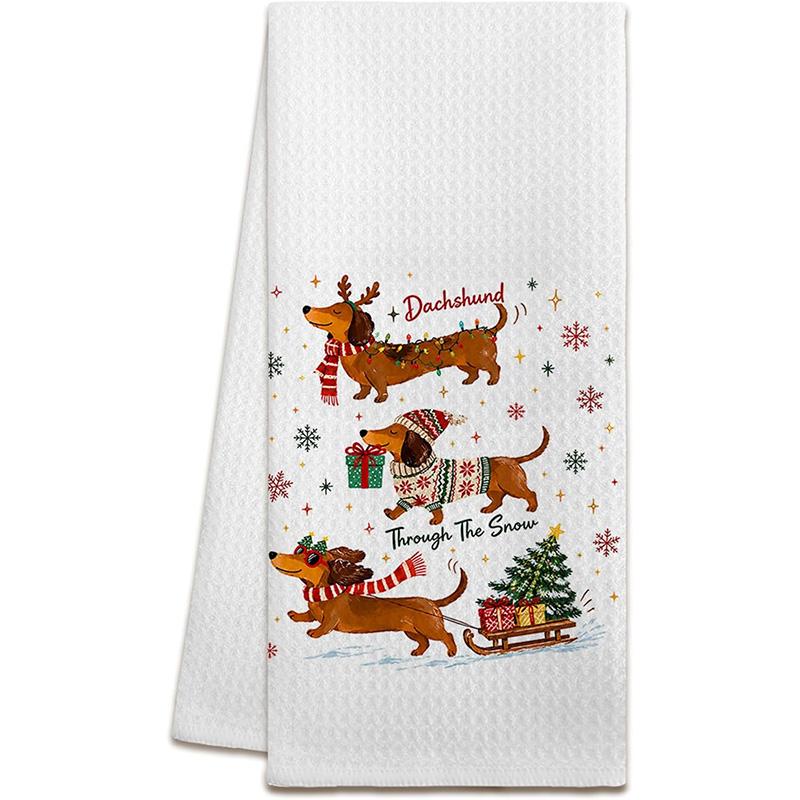 TEMU 1 pc de cuisine amusant Noël Chien Sausage, Décoration de à thé Cadeau Chien Sausage, Décoration de cuisine Noël hivernale Chien, offert à des