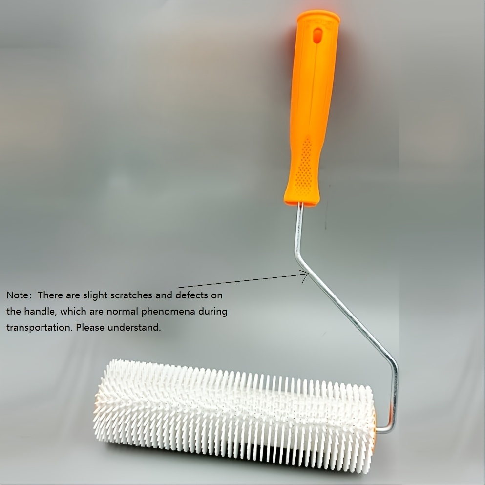 TEMU 22.86cm Spike Roller With Spikes - Suitable For Flooring, Painting, And Screeding - - Projects - Easy To Clean, A Tool For Leveling Floors,