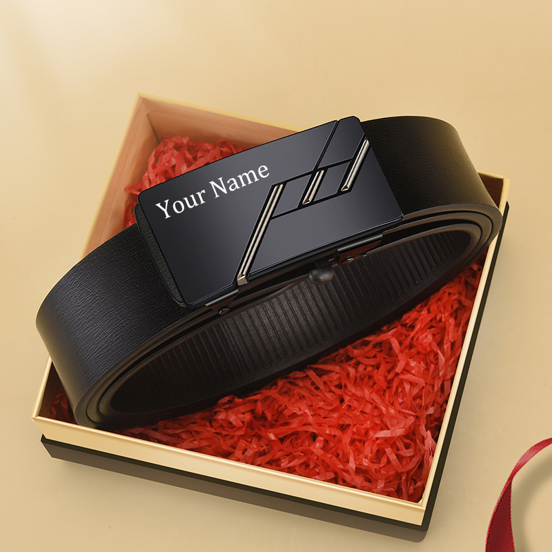 FLAGIA Customizable Men's Belt with Automatic Buckle, Personalised
