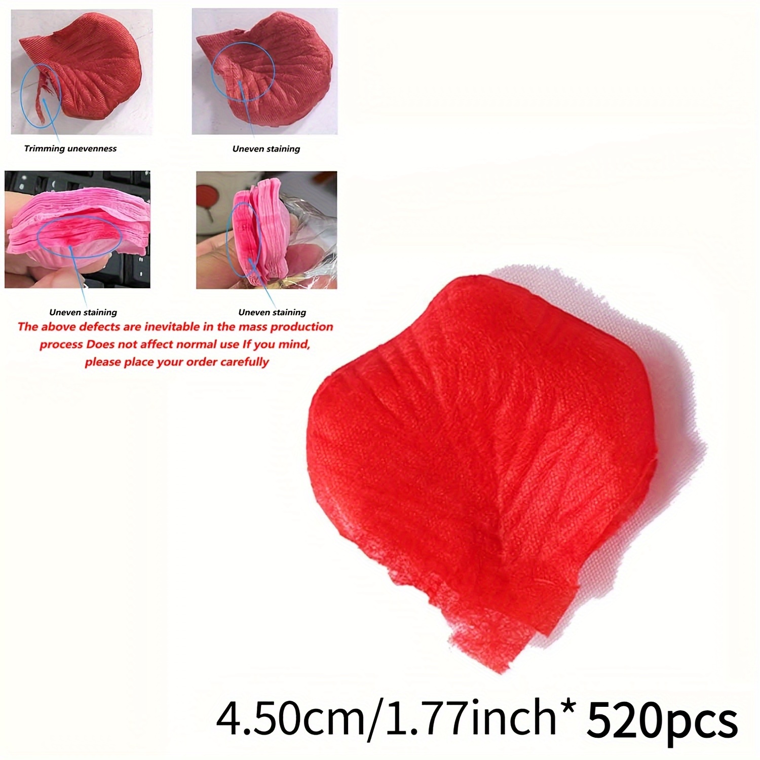 Image of 520pcs Red Rose Petals- Artificial Rose Petals Suitable For Valentine' S Day, Romantic Night, Wedding, Proposal, Anniversary Flower Decoration, Multiple Colors , Perfect For Winter, New Year