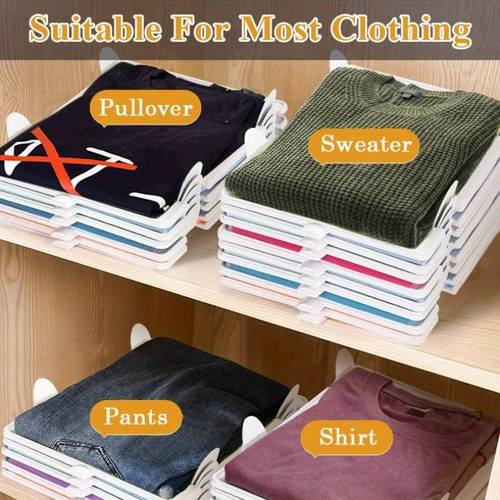 10 pack t shirt organizer closet organizer durable stackable clothing trays shirt receipt board shirt dividers file organizer clothes organization system mounted