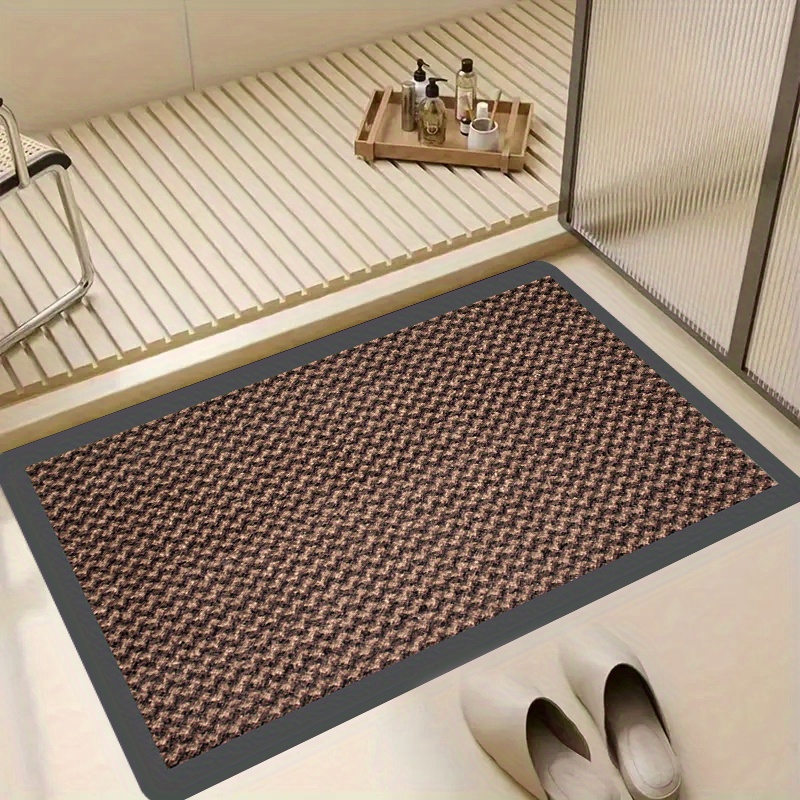 

1 tapis de sol lavable en machine en fibre de polyester, antidérapant, , aux taches, épais de 1,1 cm, avec un motif simple imprimé, pour , , et la décoration intérieure.