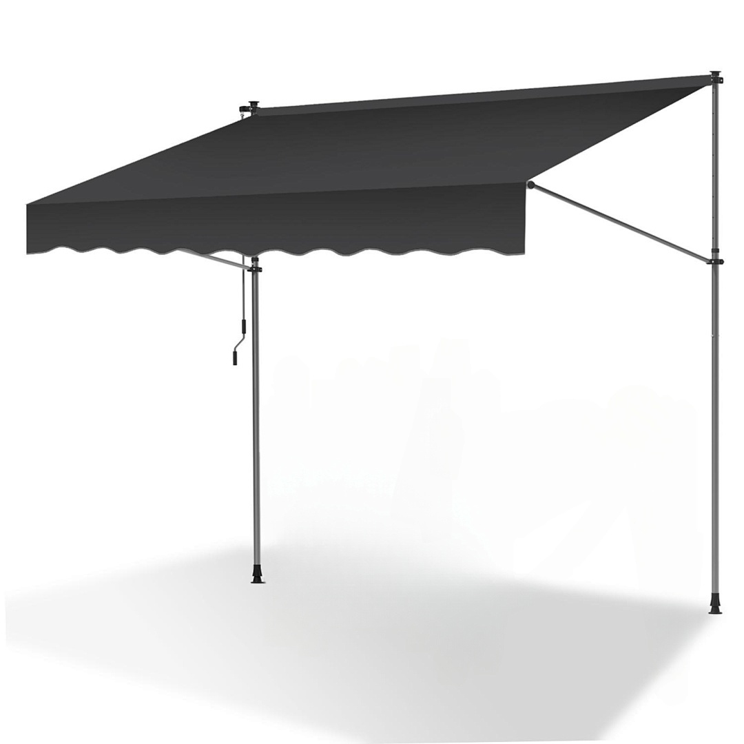 E-shop Markise 150/200/250/300/350/400 cm Markisenabdeckung Terrassenmarkise einfache Montage Klapparmmarkise Gelb Blau/blau Weiß/gelb Weiß/weiß