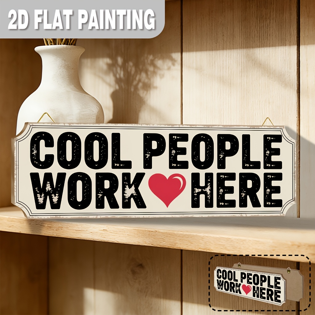 TEMU 2d Flat - A 2d Flat Wooden Wall Sign Saying 