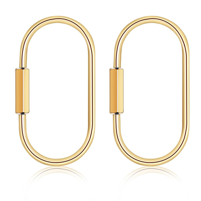 TEMU Brass Keyring With Screw Lock, Durable Golden Keychain Clip, Suitable For Keys, Bags, Handbags, Men And Women, Premium Golden Keyring, Lock For