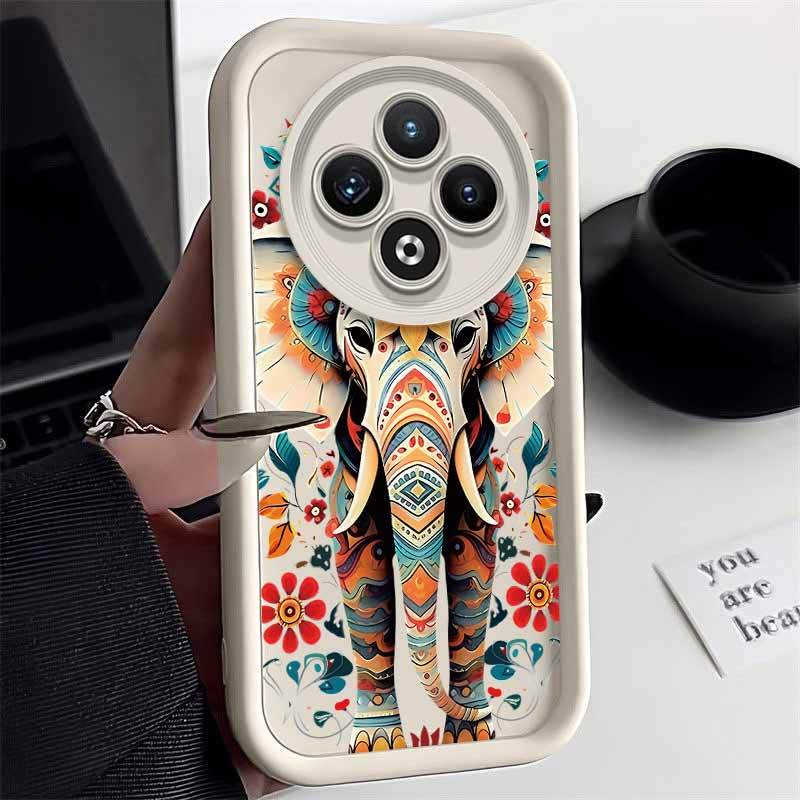 TEMU Phone Case: 14c 4g Color Elephant Comfortable Designed For Redmi 14c 4g Featuring Lightweight For Casual