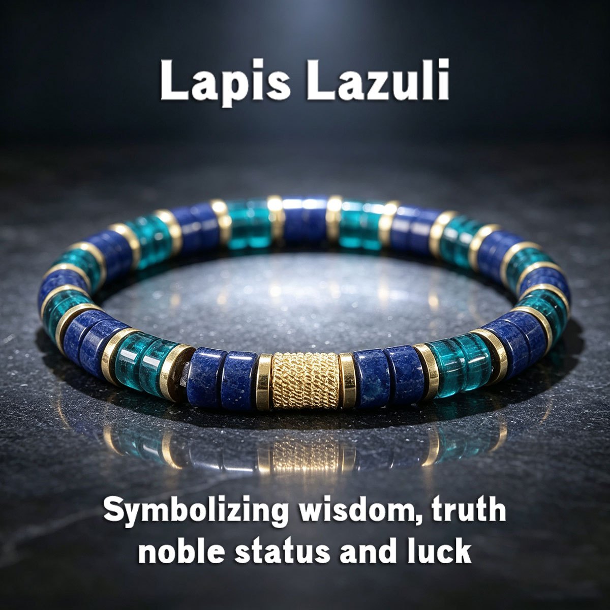 TEMU 8mm Beaded Bracelet For Men Women, Natural Stone Bracelet Symbolizing Wisdom Truth Luck, Fashion Spiritual Jewelry Gift