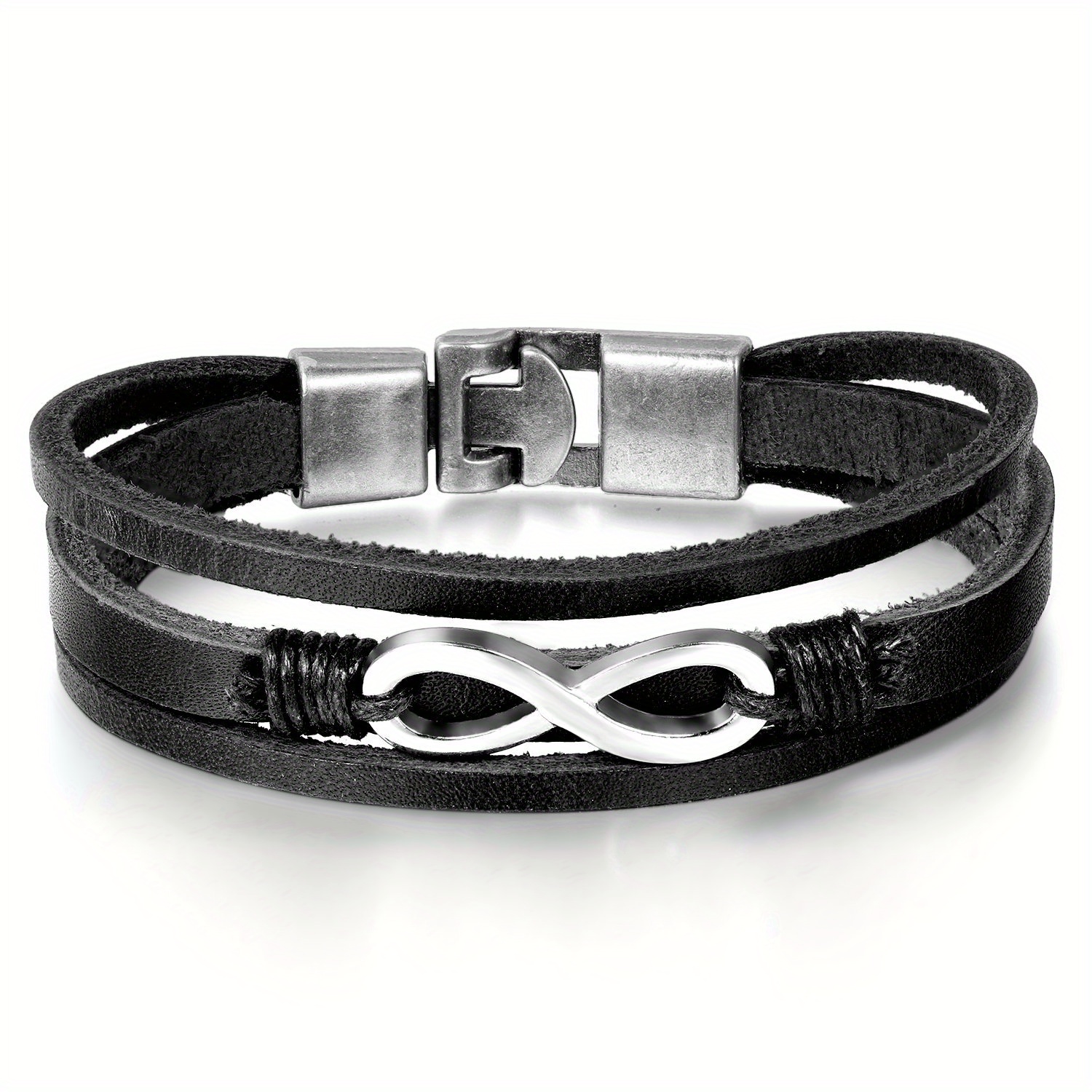 Image of Jewelrywe Vintage Infinity Cord Cuff Bracelet For Men And Women