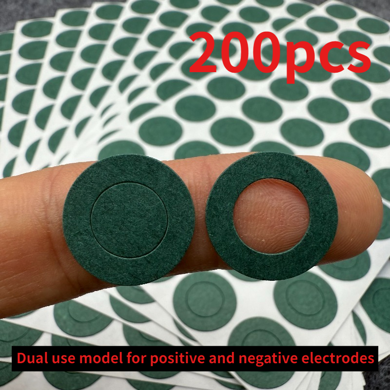 TEMU 200pcs Adapté pour 18650 21700 Li-Ion Joint d'isolation Papier d'orge Pack de batterie Colle isolante Patch Électrode Coussinets