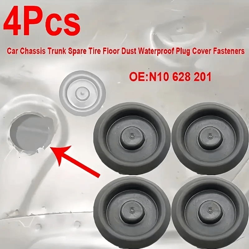 Set Of 4 Trunk Filler Floor Drain Plugs Designed For For Models Including , Jetta, Golf, And