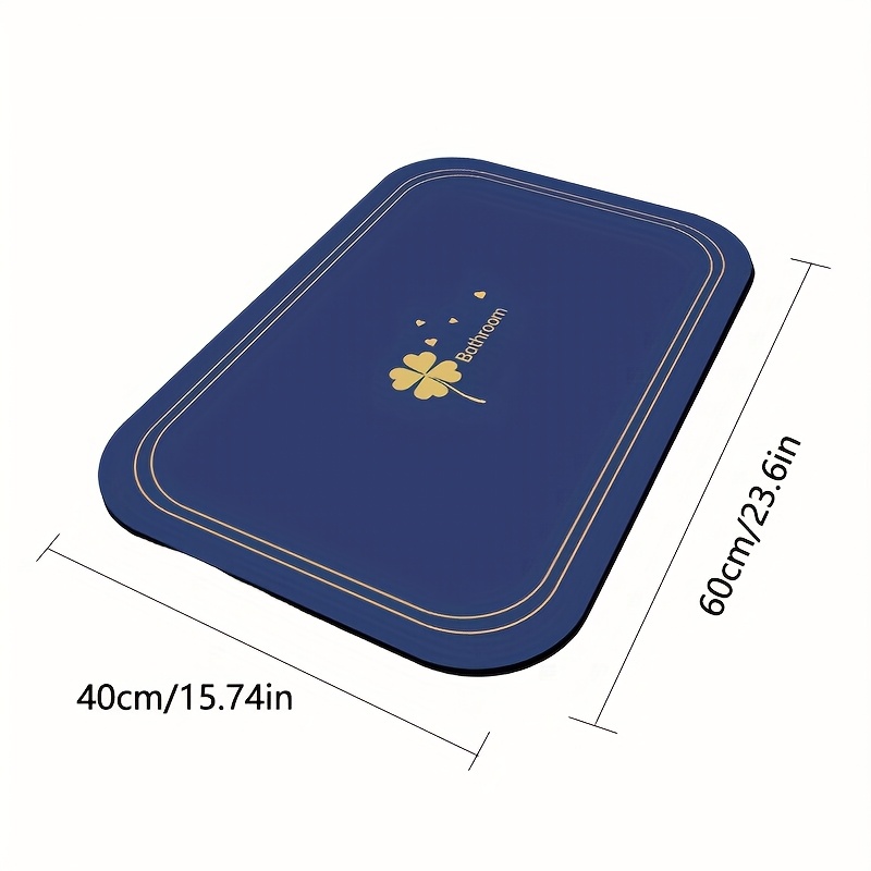TEMU 1pc Super Absorbent Floor Mat, Suitable For Bathroom Anti-slip Absorbent Floor Mat, Diatomaceous Earth Bath Mat, Quick Drying And Soft, Carpet