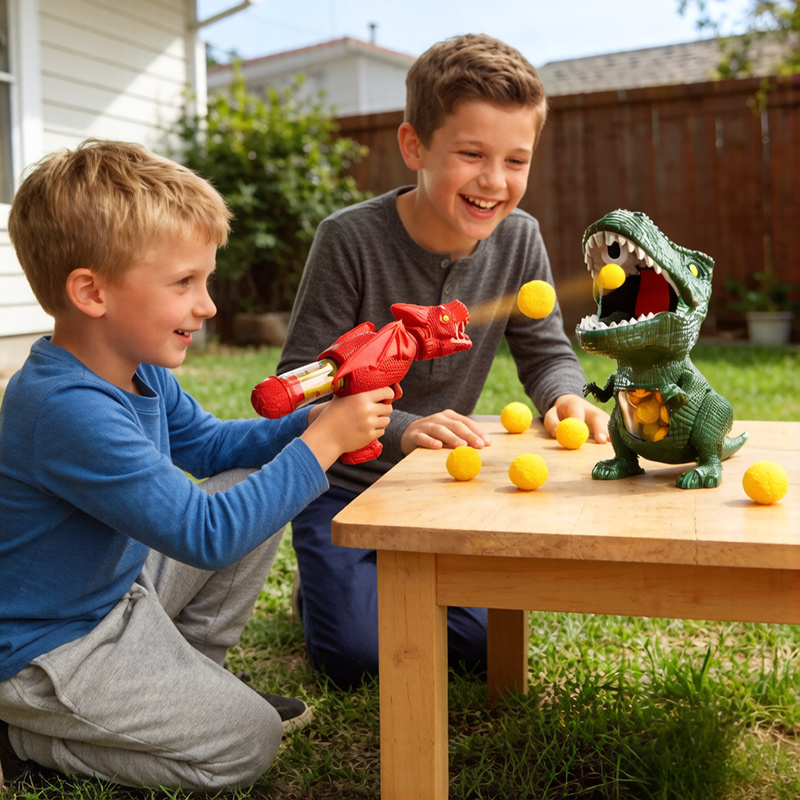 14pcs Additions Dinosaur Hunting Toy, Parent-Child Interactive Shooting Game - Enhances Hand-Eye Coordination, Fun Score Game, Suitable for Parent-Child Interaction Ages 3+, Made with Safe Materials