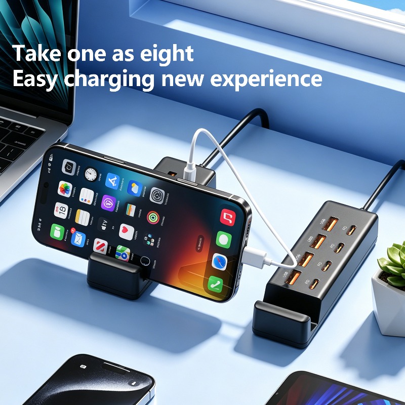 Multi-Port USB Splitter with Phone Cradle