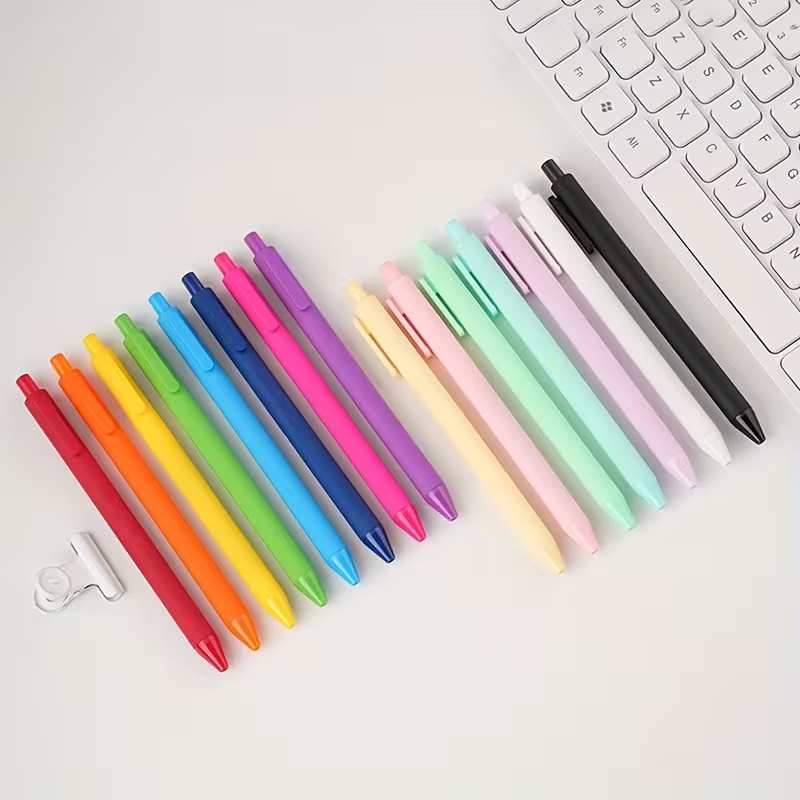 Macaron Color Retractable Custom Plastic Ballpoint Pens