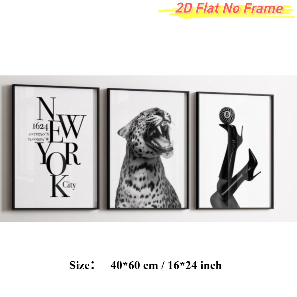 TEMU 2d Flat, 3pcs Modern Minimalist Frameless Black And White Abstract Wall Art Suitable For Living Room, Dining Room, Office Decor - Neutral Canvas