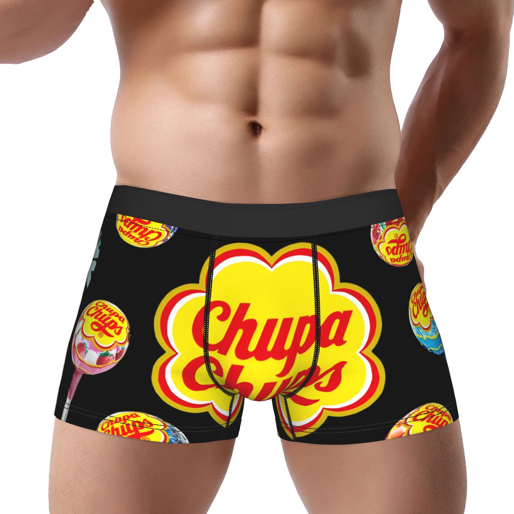 Chupa Chups Lollipop Logo & Iconic Tube Print Ropa Íntima - Boxer Briefs Inspirados Ofi...