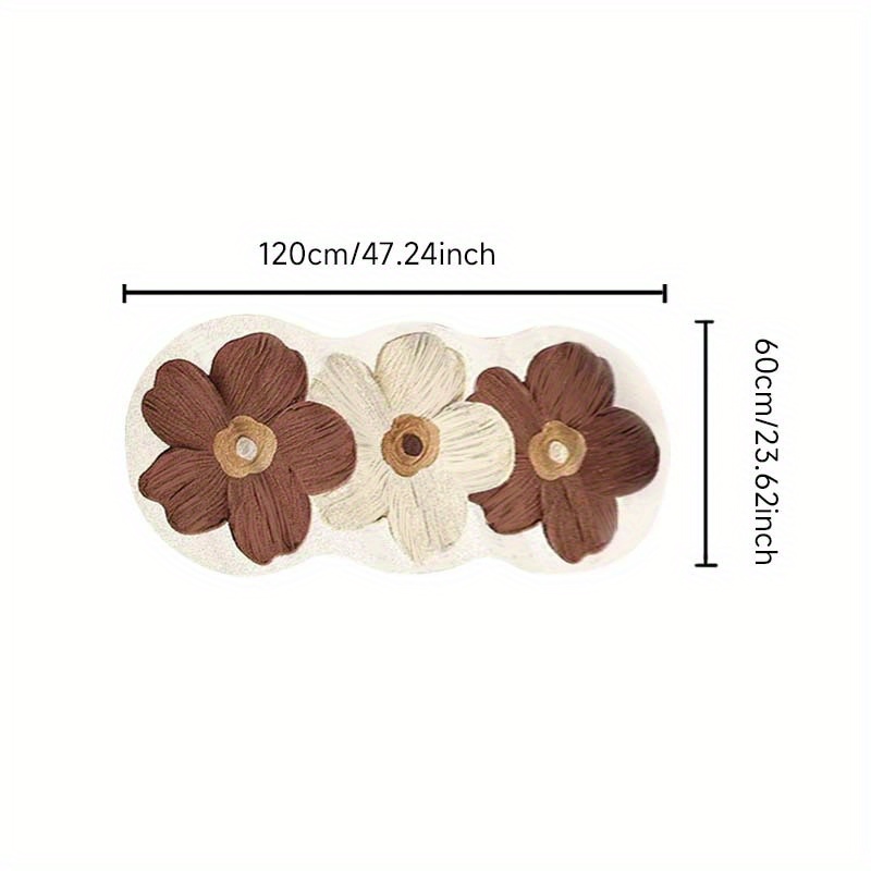 Image of Faux Imitation Cashmere + 1000g + 10mm Ins-style Pattern Plush Rug, Bedroom Bedside Plush Rug, Fluffy And Room Runner Rug, Cute Household Non-slip Floor Mat