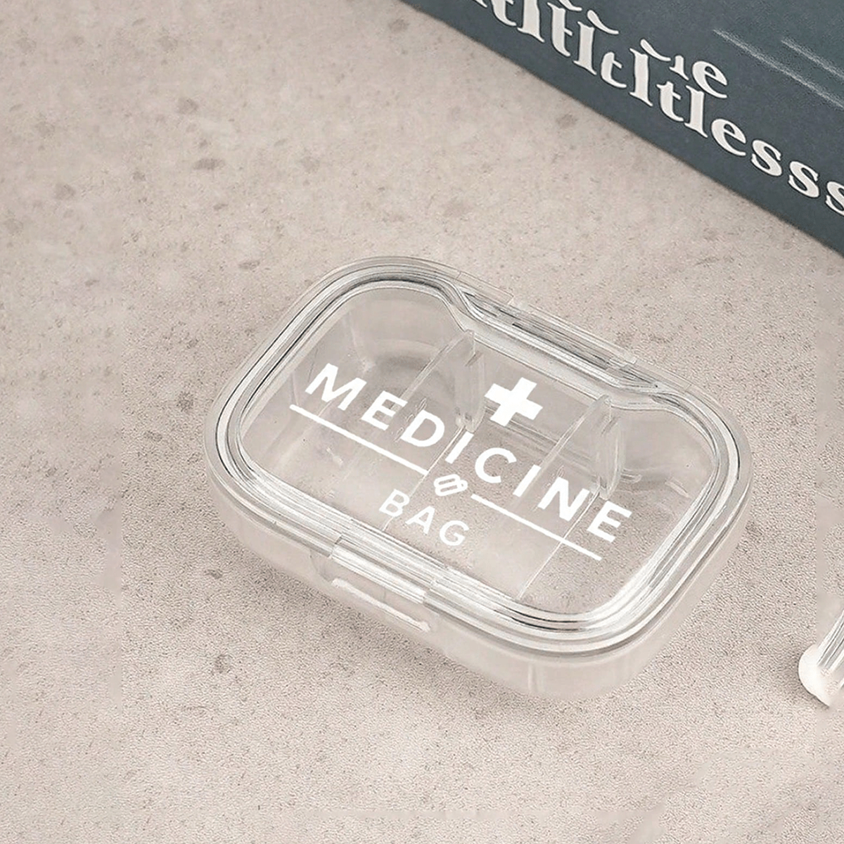 Portable Mini Storage Box with Printed Cross and Letters