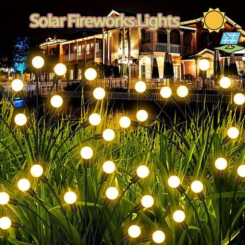 2025 solar garden lights 1 2 4pcs solar firefly lights solar lights outdoor solar twinkle ing fairy light for yard patio pathway garden decoration warm white