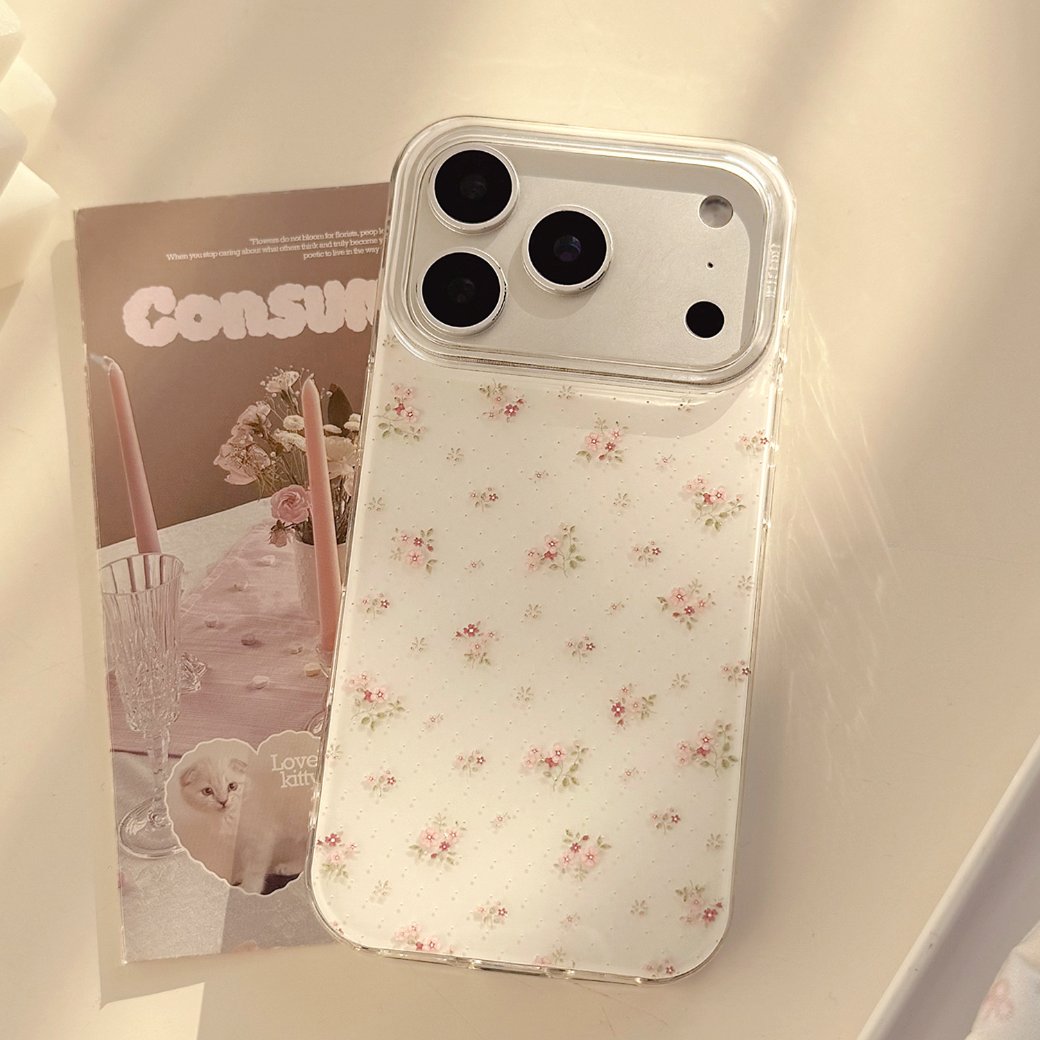 For IPhone 15Case Floral With Screen Protector, Clear Slim Soft Protective Shockproof Phone Cover Cute Stylish Durable Tpu Phone Case Women Girls Flower Patter - View #7