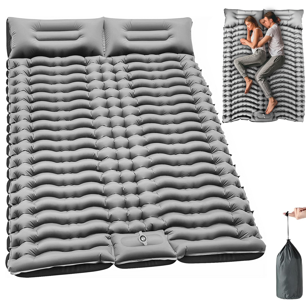Thickened Self-inflating Sleeping Pad For 2 People - Portable Camping Mattress For Hiking & Trekking