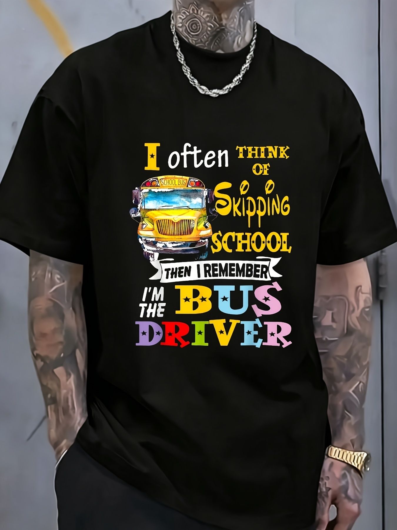 school bus shirt sold on Temu United States