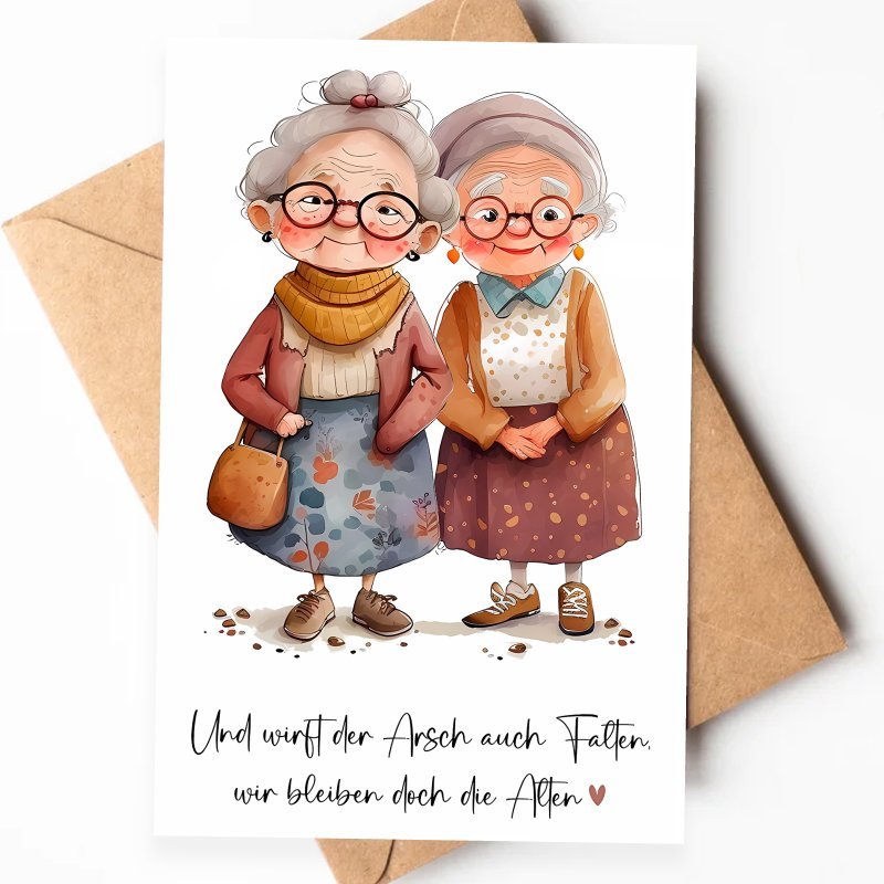 

A Humorous German Card, Ideal As A Gift For Birthdays, Christmas, Or Valentine's Day, Friends, , Girlfriends, , Or Wives.