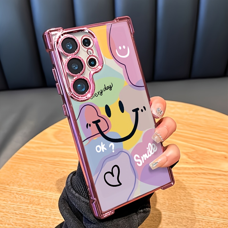 TEMU Phone Case - High-end Anti-fall Phone Case With Trendy New Pattern Designs, Shockproof And Wear-resistant, Fashionable Unisex For Galaxy