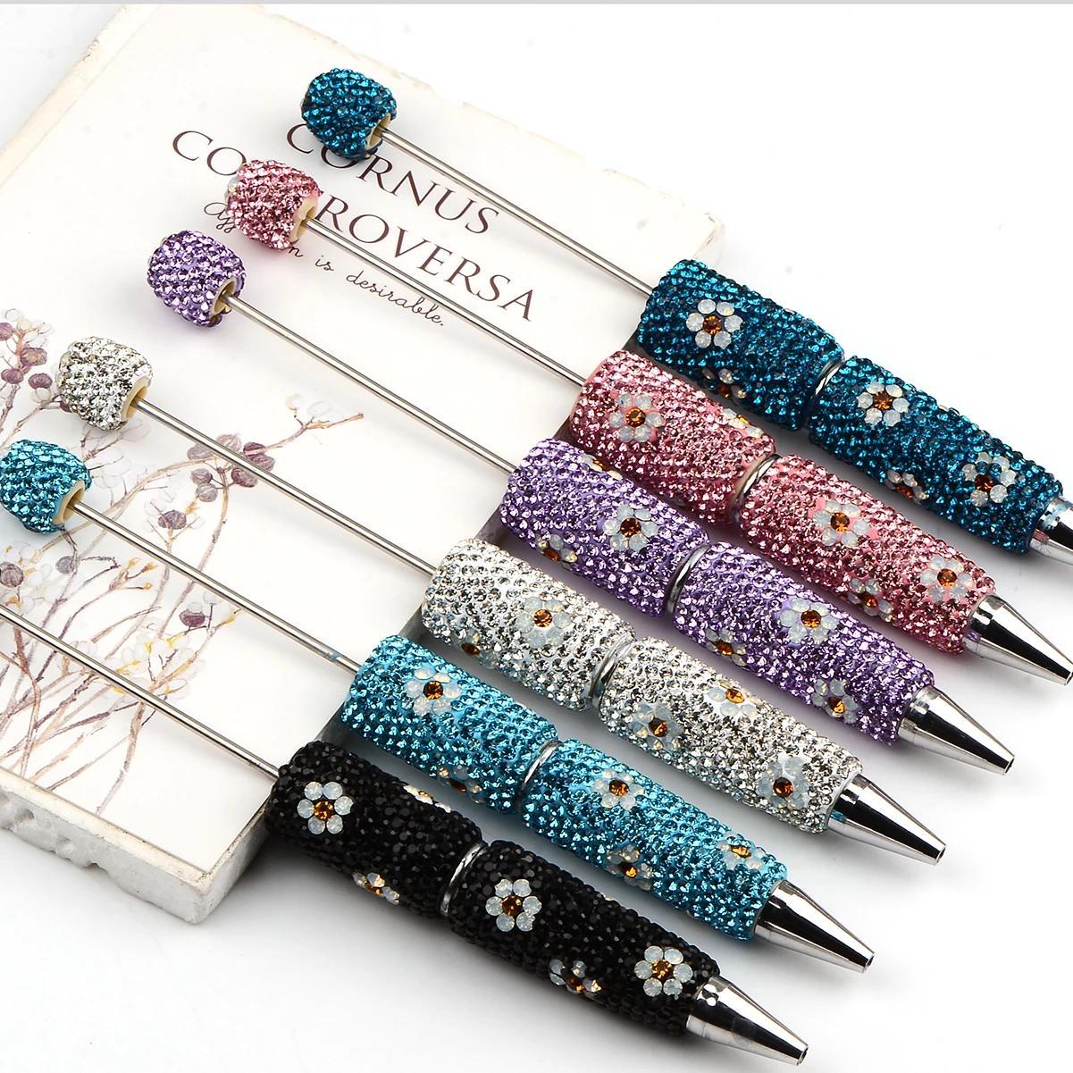 

2/4pcs Flower Acrylic Beaded Pens Kit - Making With Plant , Flower & Bead Embellishments Bead Pen, Handcrafted Gradient , Craft Without Power - Fashion- Crafters And Jewelry Enthusiasts