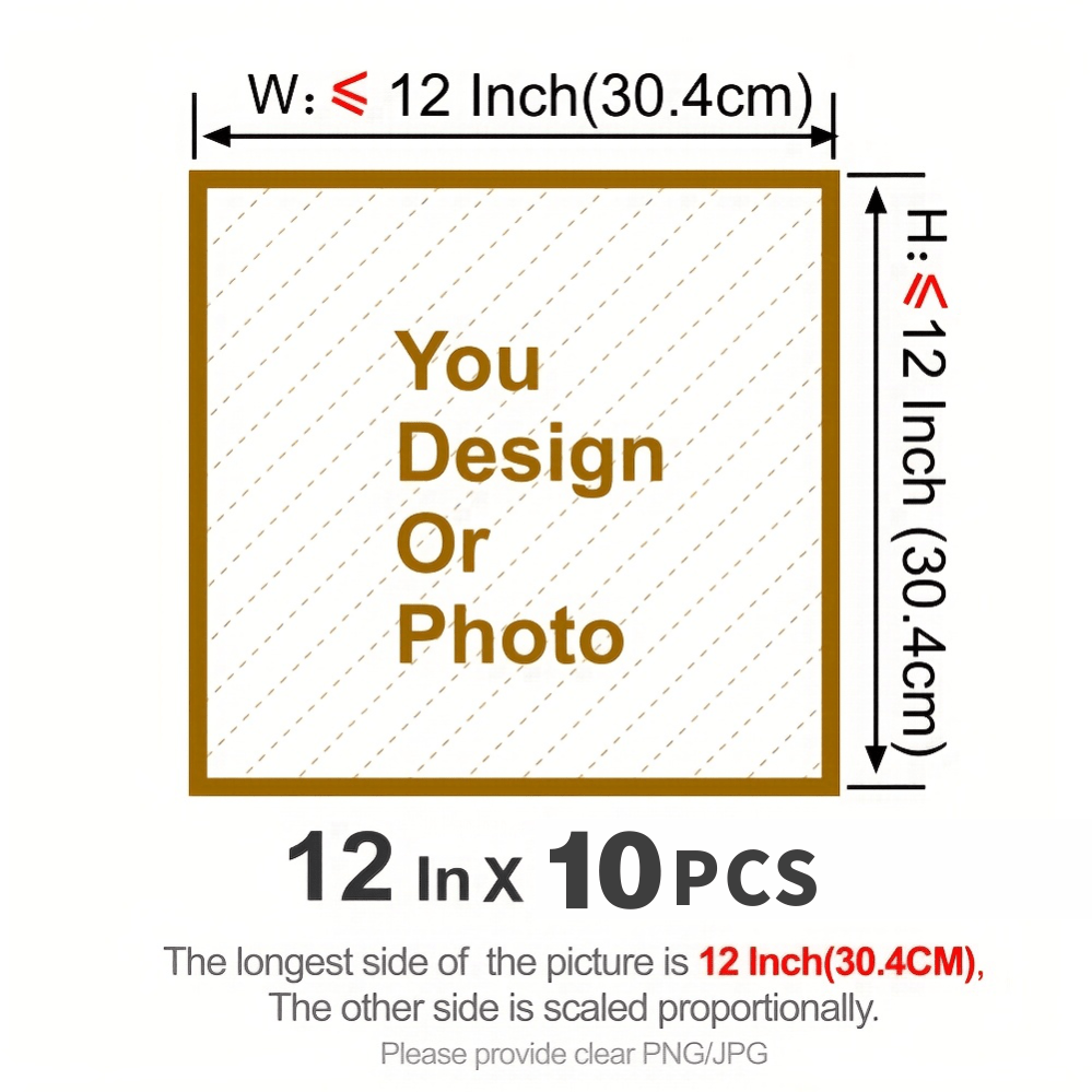 TEMU 10 stuks gepersonaliseerde hitteoverdracht patches 2in/4in/6in/7in/9in/11in/12in - Halloween en Kerstmis gepersonaliseerde patronen -